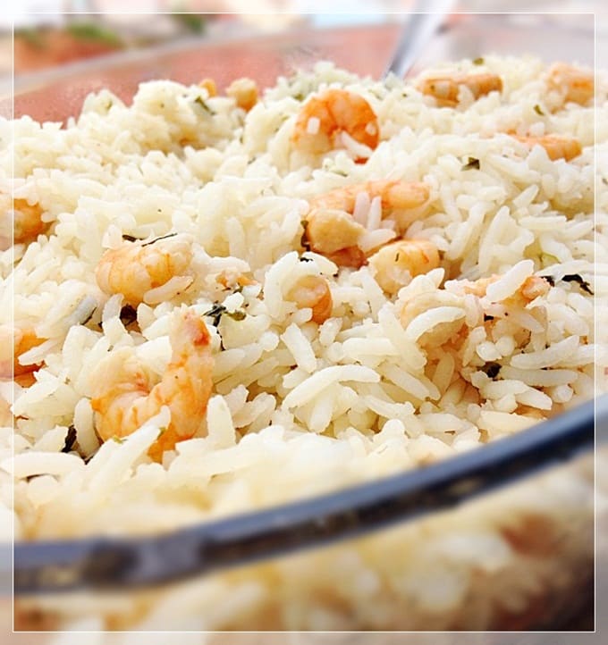 arroz com camarão seco