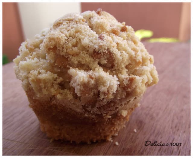 Muffin de maçã com cobertura crocante