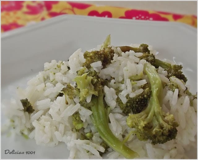 Arroz com brócolis