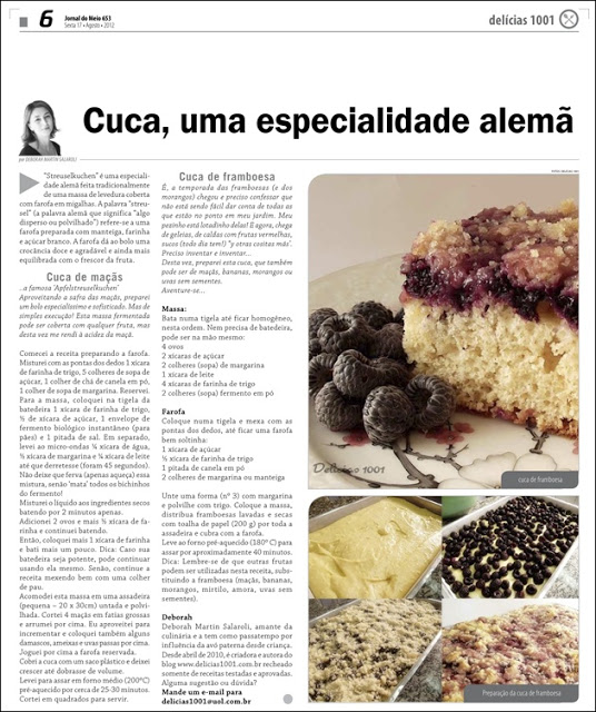 Cuca, uma especialidade alemã